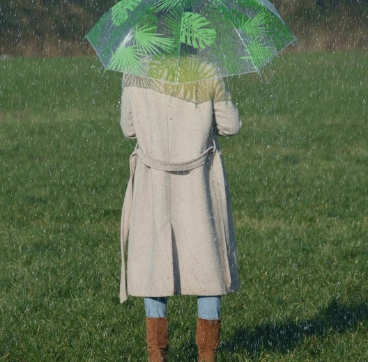 Parapluie pour adultes, Jungle Leaves Lime, Ø100xH81,5 cm