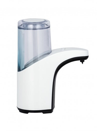 Distributeur de savon avec savon, acrylique et ABS, Butler Blanc / Transparent, L15xl8xH19,5 cm