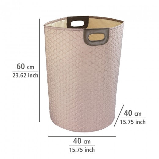 Panier à linge avec poignées Wabo Gris, Ø40xH60 cm