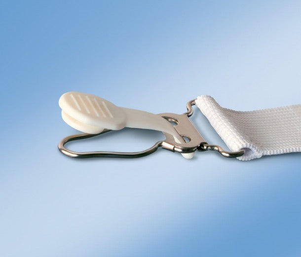 Lot de 4 sangles pour tendre la housse sur la table à repasser, Attaches Blanc, L29xl2,5 cm