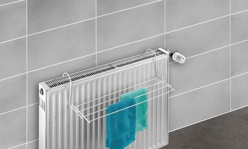Sèche-linge pour radiateur, cadre en métal, Sèche-linge Blanc, 2,4 m
