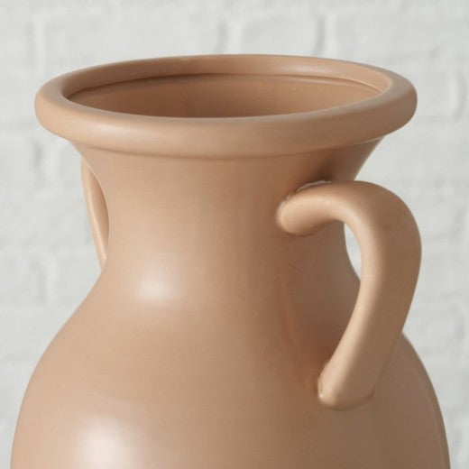 Vase décoratif en céramique Samra Marron, Modèles Assortis, Ø14xH18 cm