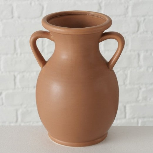 Vase décoratif en céramique Samra Marron, Modèles Assortis, Ø14xH18 cm