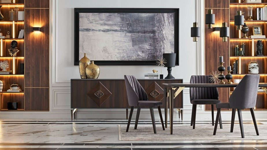 Vase décoratif en céramique Valentin Big Doré, Ø15xH54 cm