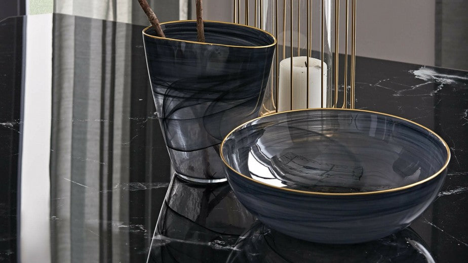 Vase décoratif en verre Logan Small Fumuriu, L18xl6xH19 cm