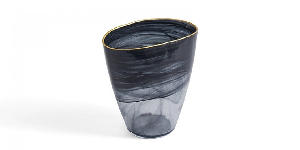 Vase décoratif en verre Logan Small Fumuriu, L18xl6xH19 cm