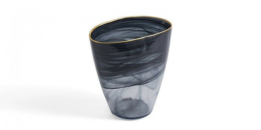 Vase décoratif en verre Logan Small Fumuriu, L18xl6xH19 cm