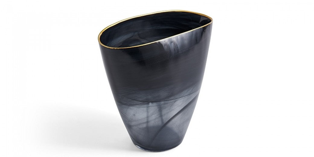 Vase décoratif en verre Logan Tall Fumuriu, L22xl8xH24 cm