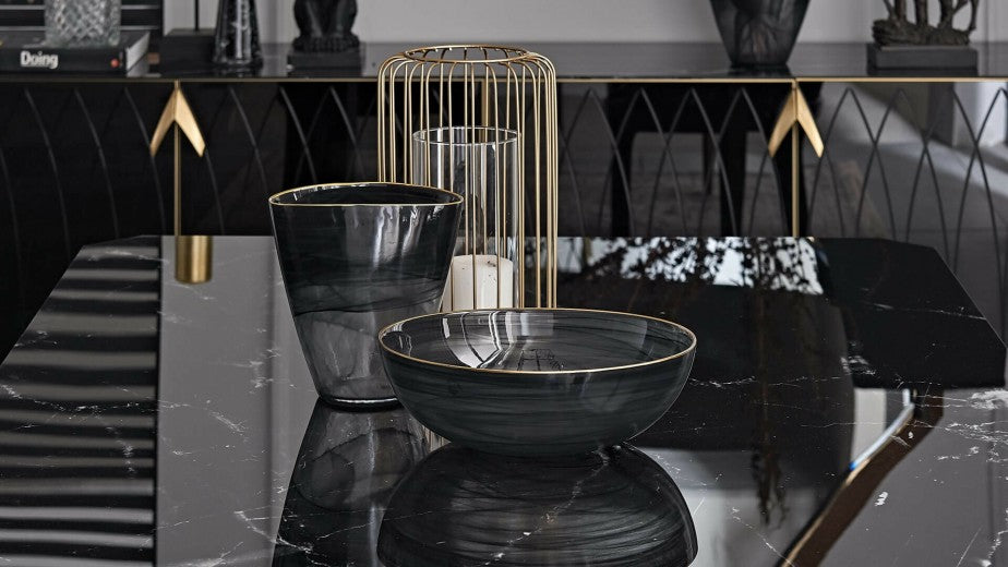 Vase décoratif en verre Logan Tall Fumuriu, L22xl8xH24 cm