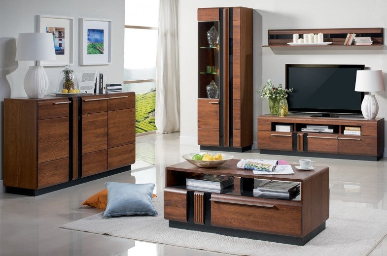 Table basse en MDF et aggloméré, avec 1 tiroir Porti 41 Chêne Antique, L110xl60xH47 cm